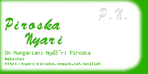 piroska nyari business card